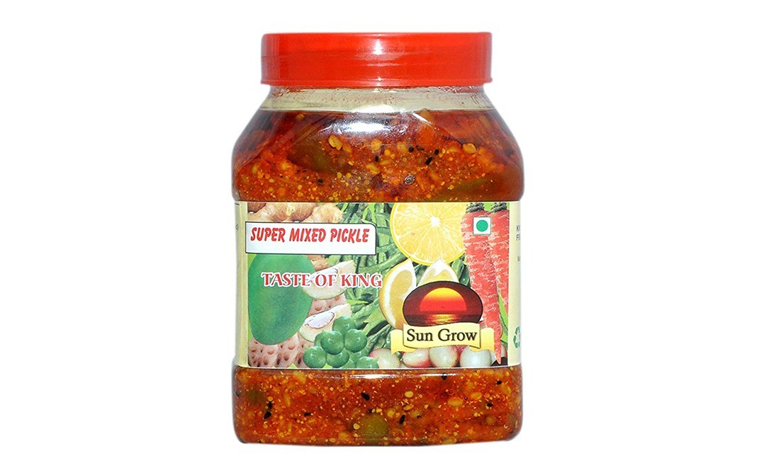 Sun Grow Super Mixed Pickle    Plastic Jar  1 kilogram